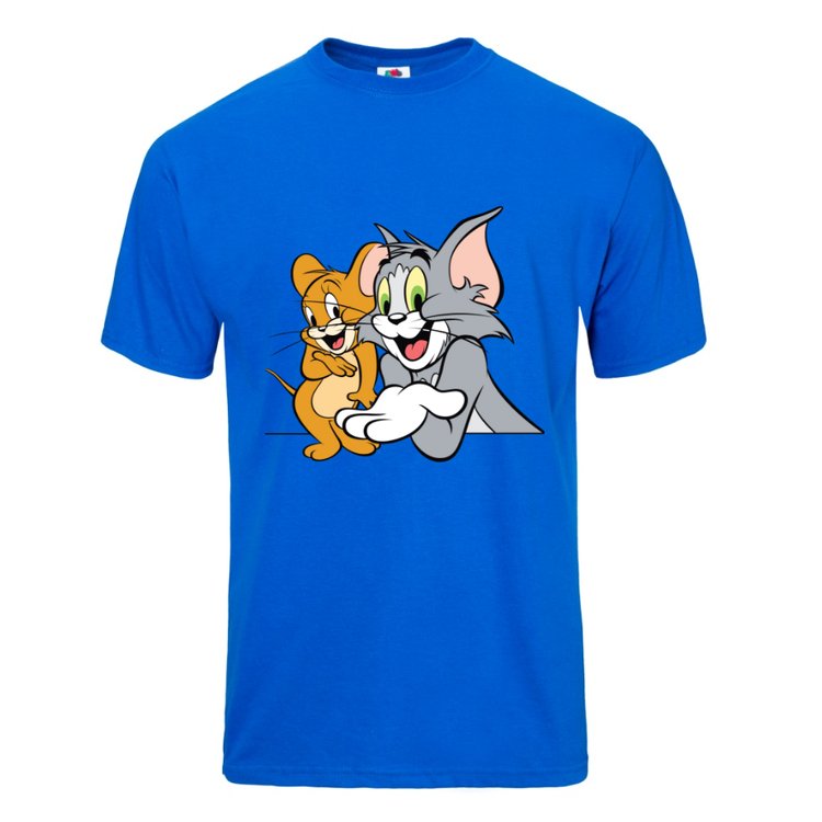 Tom & Jerry Retro T-shirt Blue Unisex