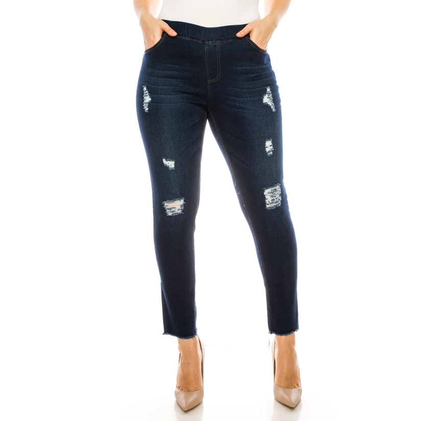 Ripped Denim Jegging Jeans – Kute Classics Clothing