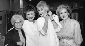 The cast of The Golden Girls: Estelle Getty, Rue McClanahan, Bea Arthur and Betty White. Nick Ut/AP